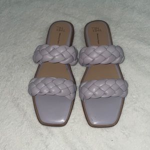 Time and Tru Braided Lavender Slippers Size 8